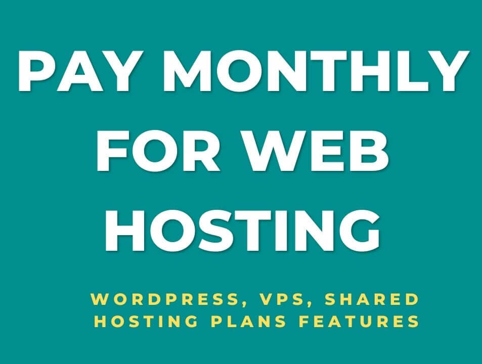 WordPress hosting monthly plan (month to month wordpress hosting plans)