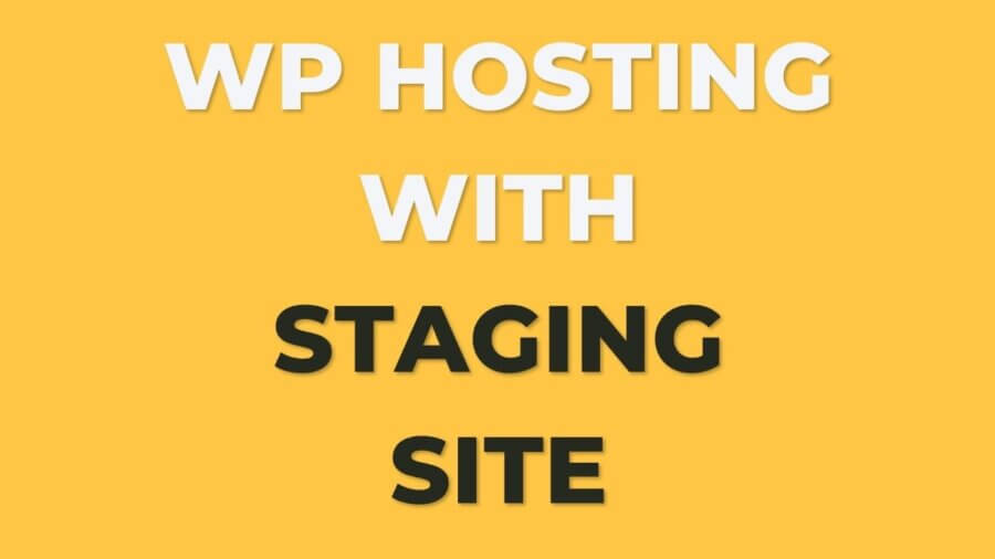 WordPress host with staging site (staging environment)
